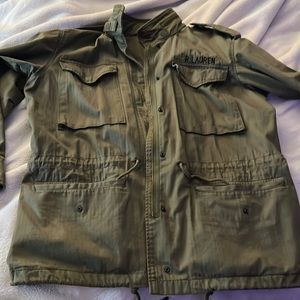 Women’s XL Ralph Lauren military style green jacket